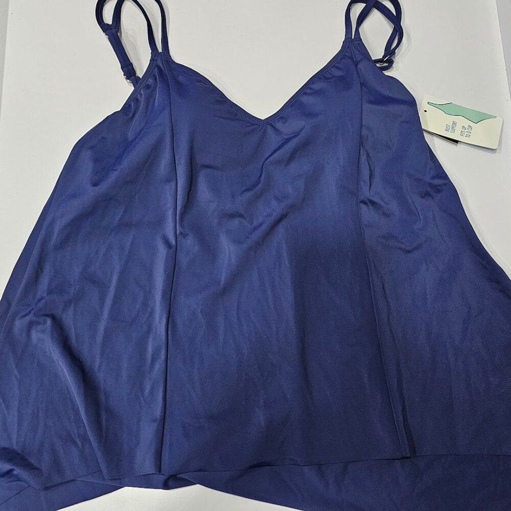 Swim Solutions Midnight Princess High-Low Tankini Top - Picture 5 of 10